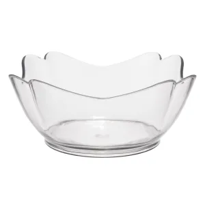 Premium Clear Acrylic Tulip Design Serving Bowls for Fruits or Salads 45oz. - Set of 2