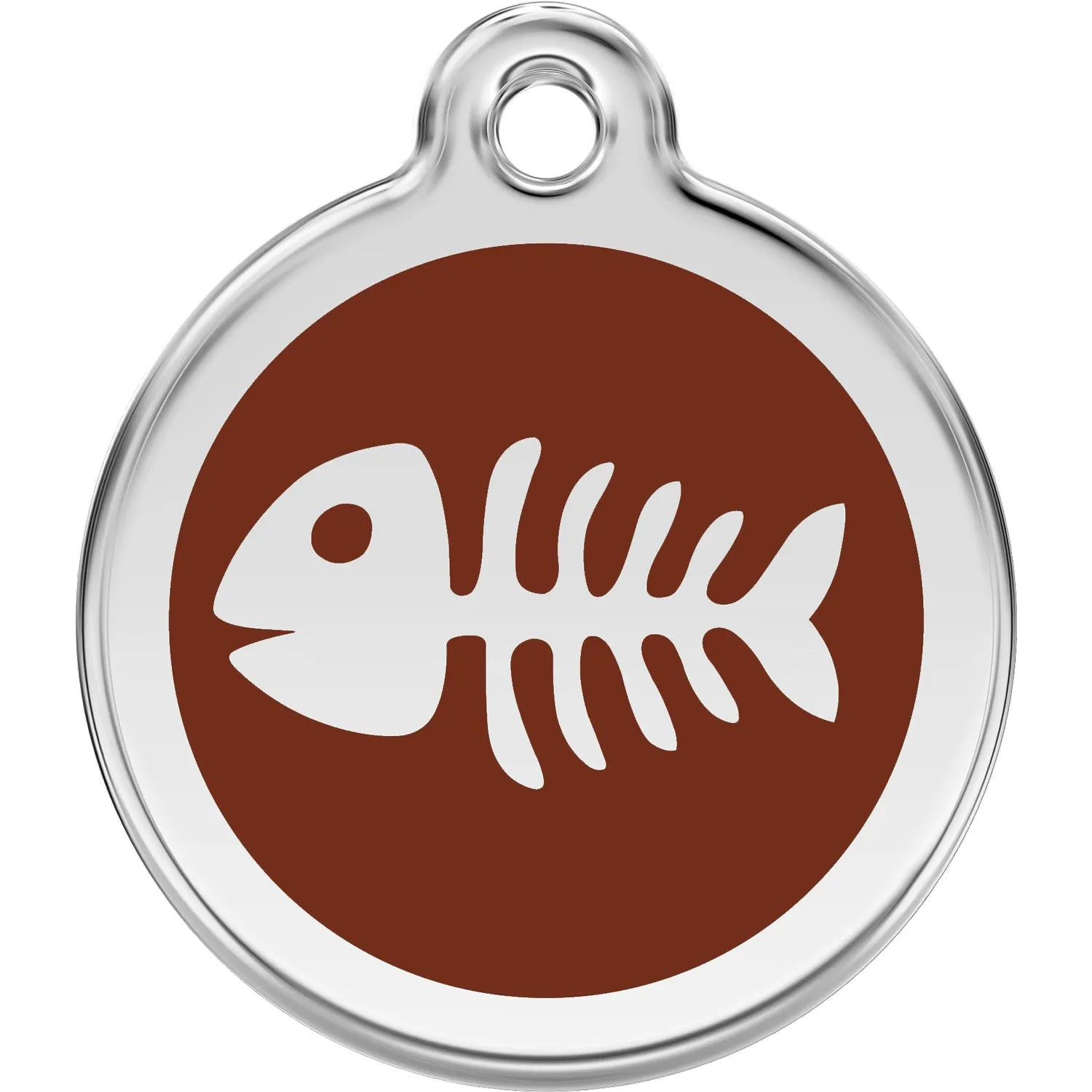 Red Dingo Fish Bones Pet ID Dog Tags