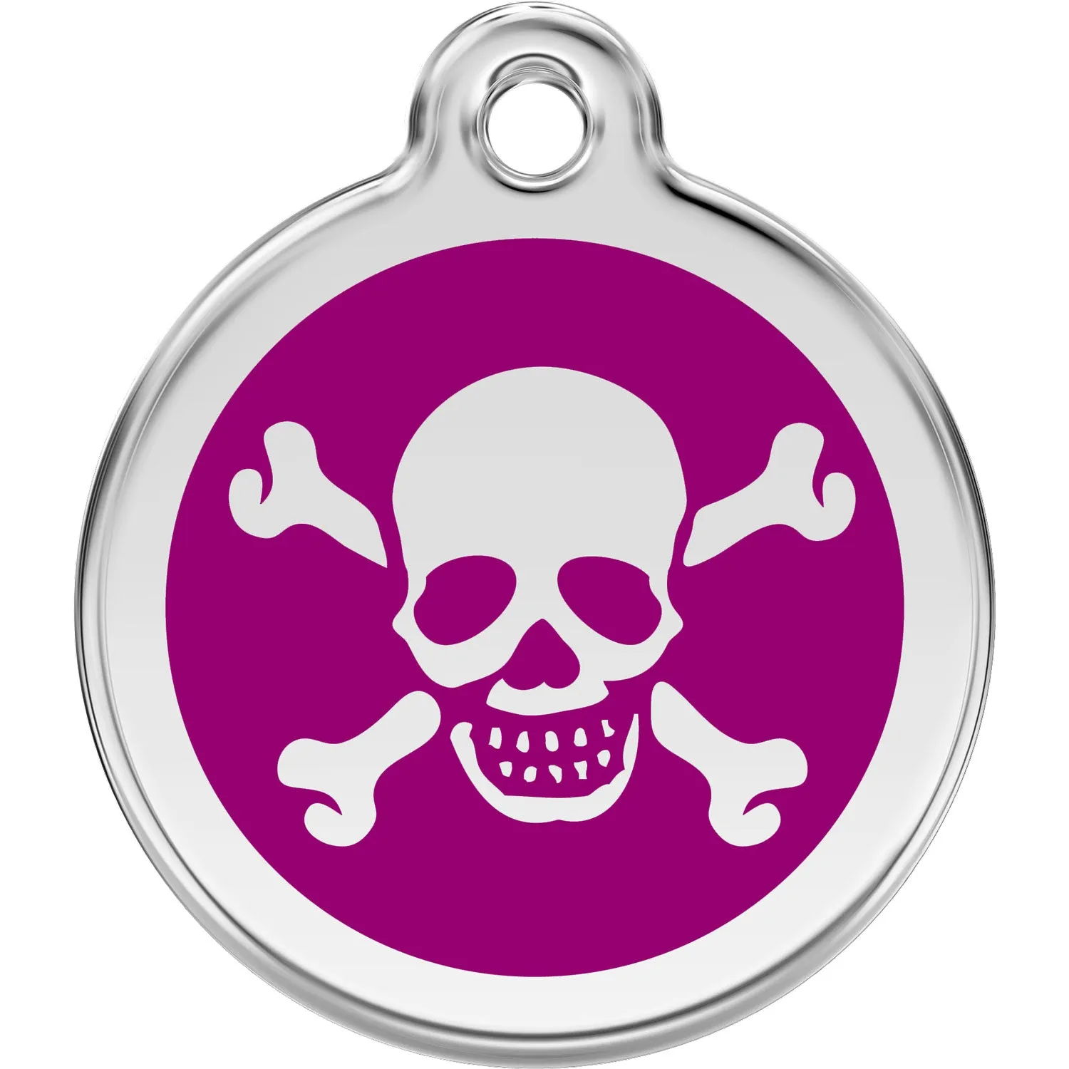 Red Dingo Skull/Crossbones Pet ID Dog Tags