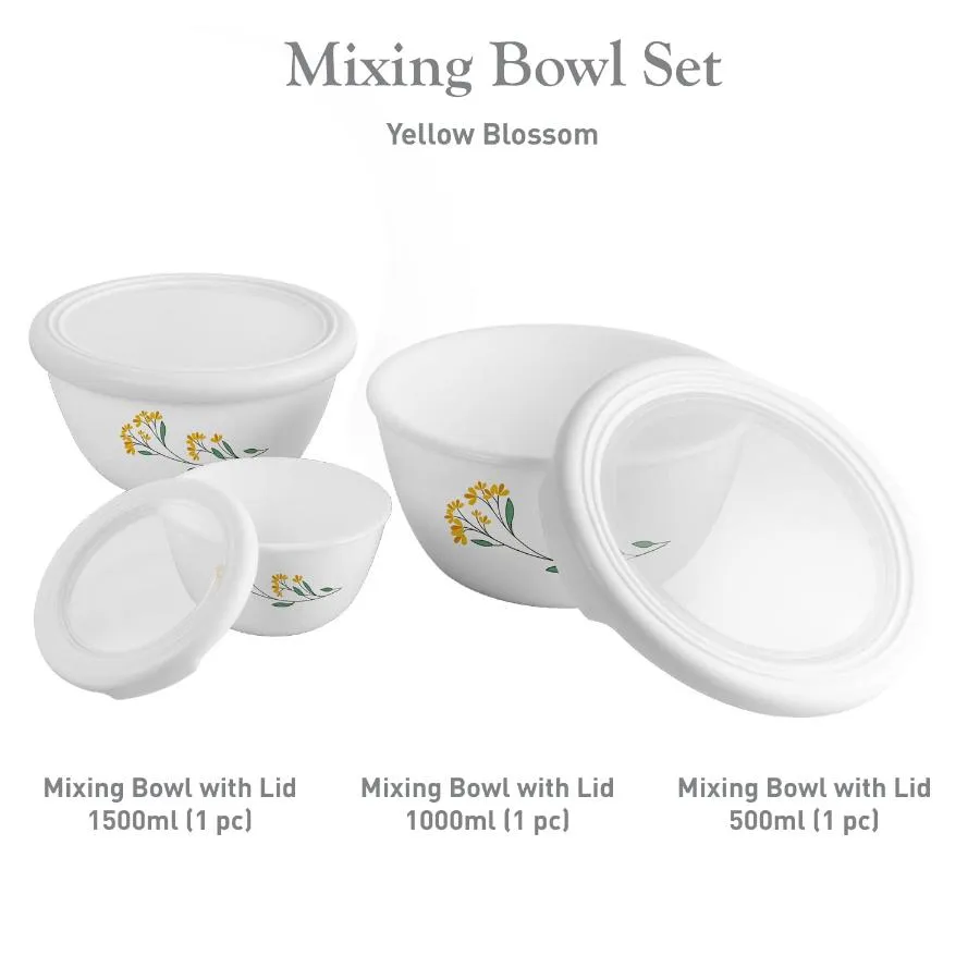 Royale Series Mixing bowls with Premium lid Gift Set, 3 Pieces