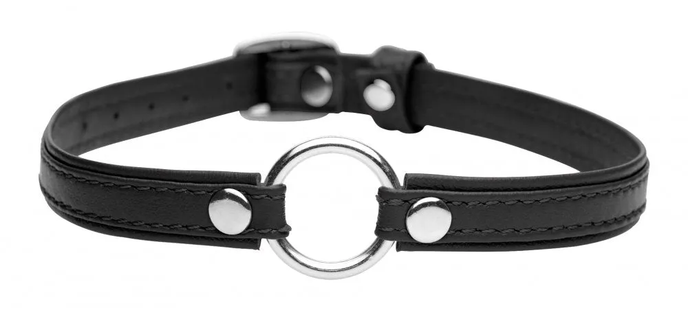 Sex Pet Leather Choker with Silver Ring