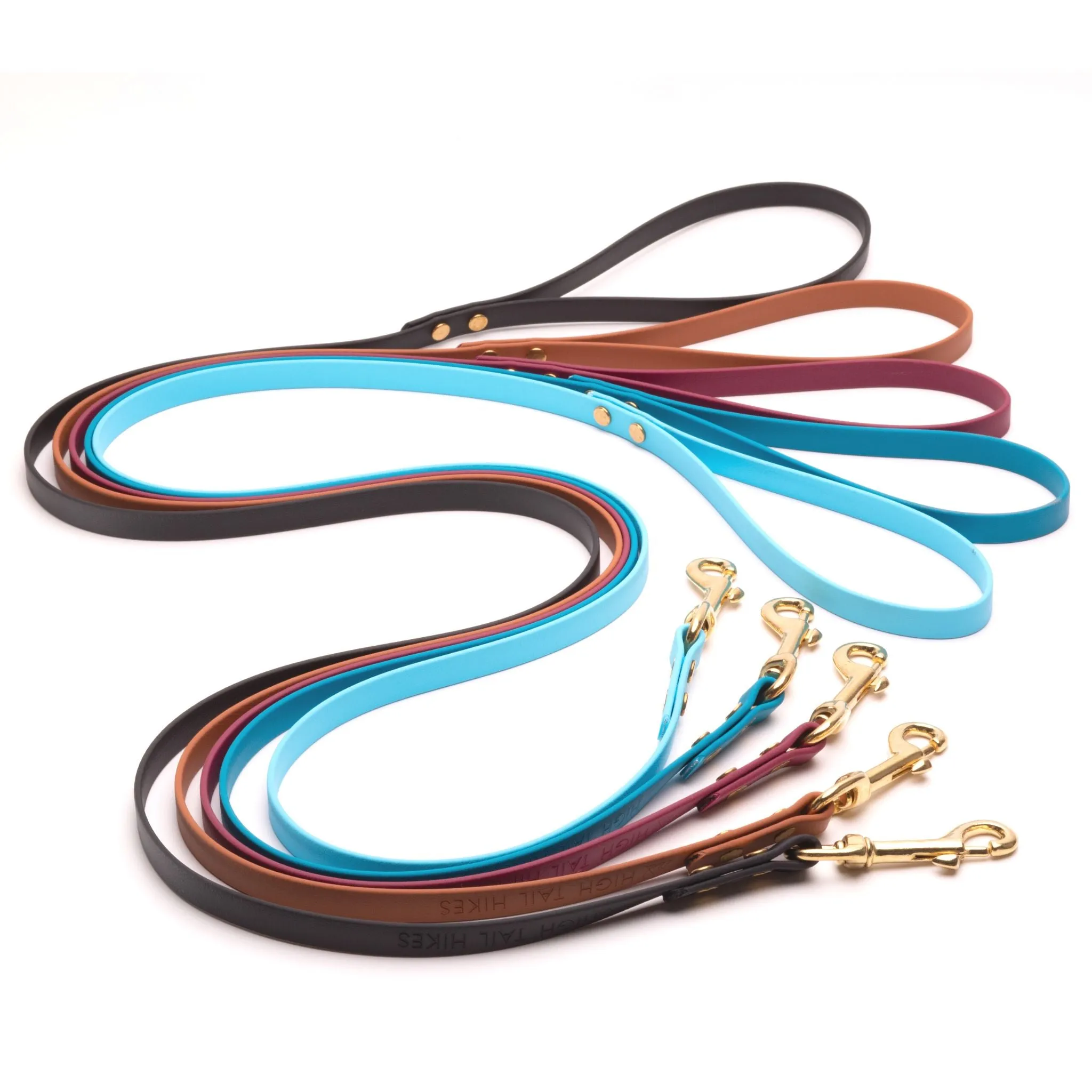 Standard Brass Leashes   Long Lines - Medium Dogs (1/2" Width)