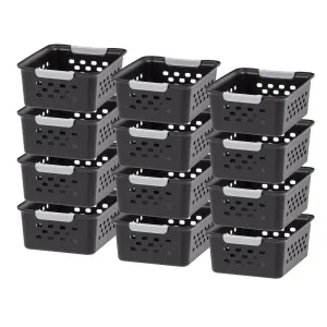 Storage Basket, Black, 12 Pack