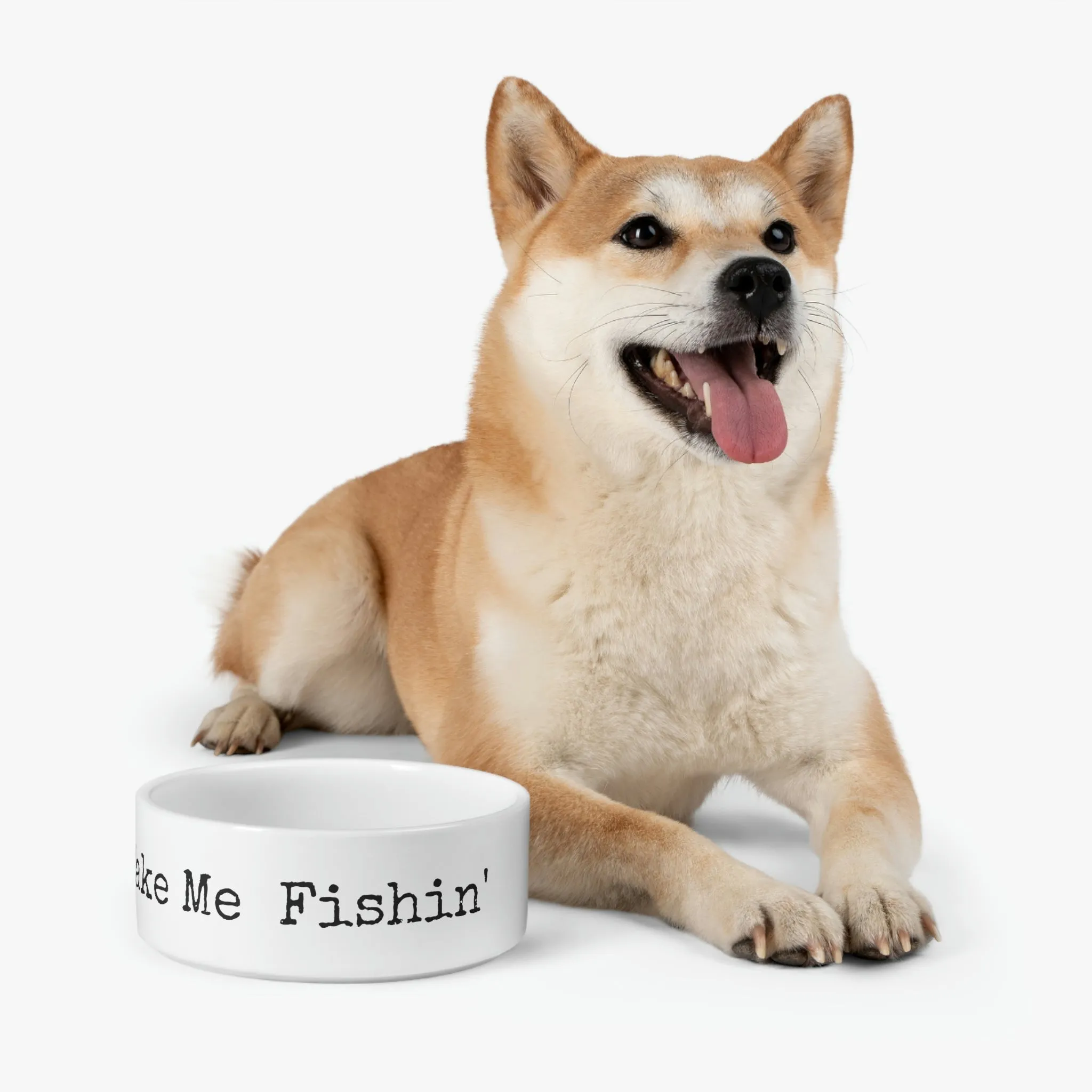 Take Me Fishin' - Cabin / Fishing Theme - Pet Bowl