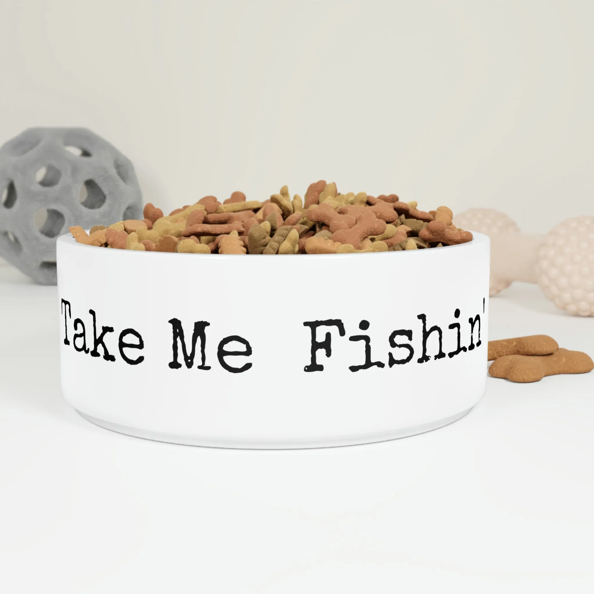 Take Me Fishin' - Cabin / Fishing Theme - Pet Bowl