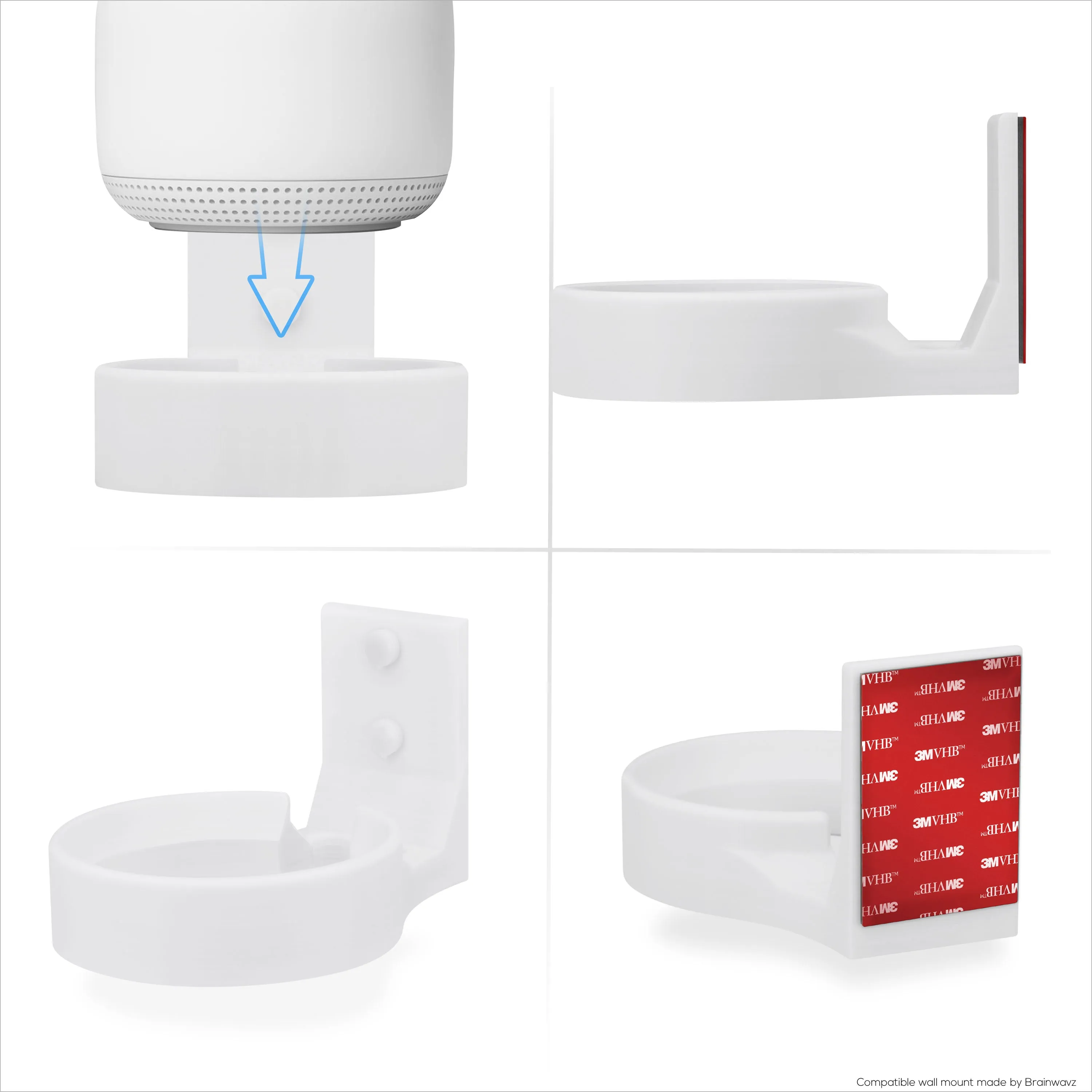 Wall Mount For Google Nest Router & Nest WiFi Point, Easy to Install Holder Bracket, Reduce Interference & Clutter