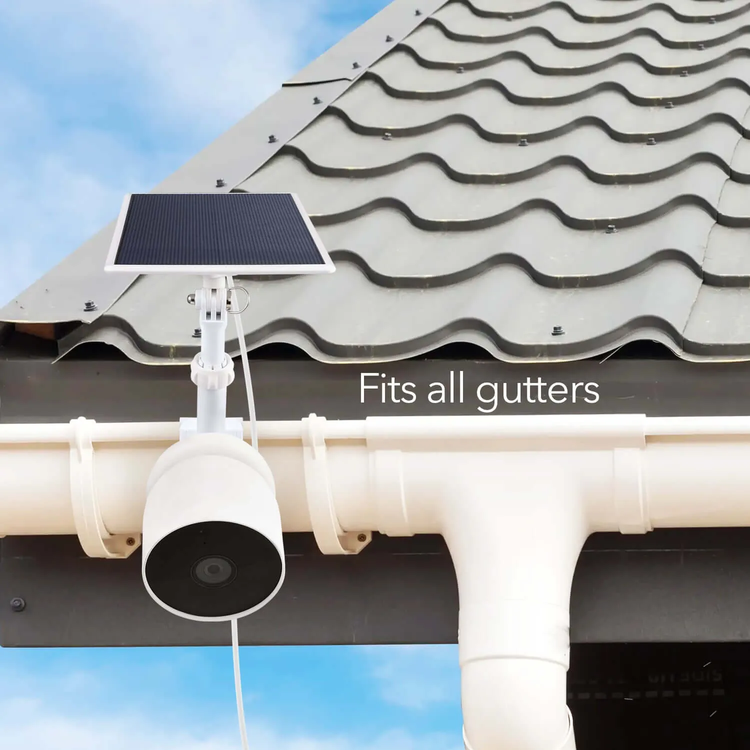 Wasserstein 2-in-1 Gutter Mount for Google Nest Cam & Wasserstein Solar Panel