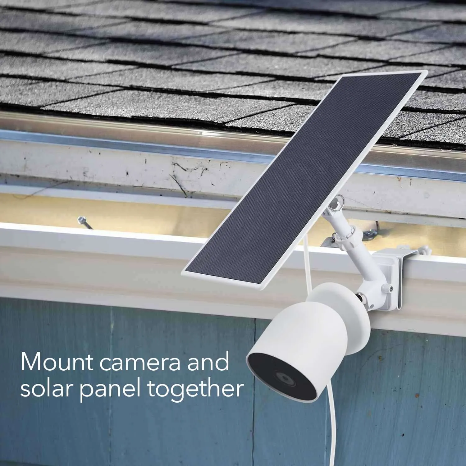 Wasserstein 2-in-1 Gutter Mount for Google Nest Cam & Wasserstein Solar Panel