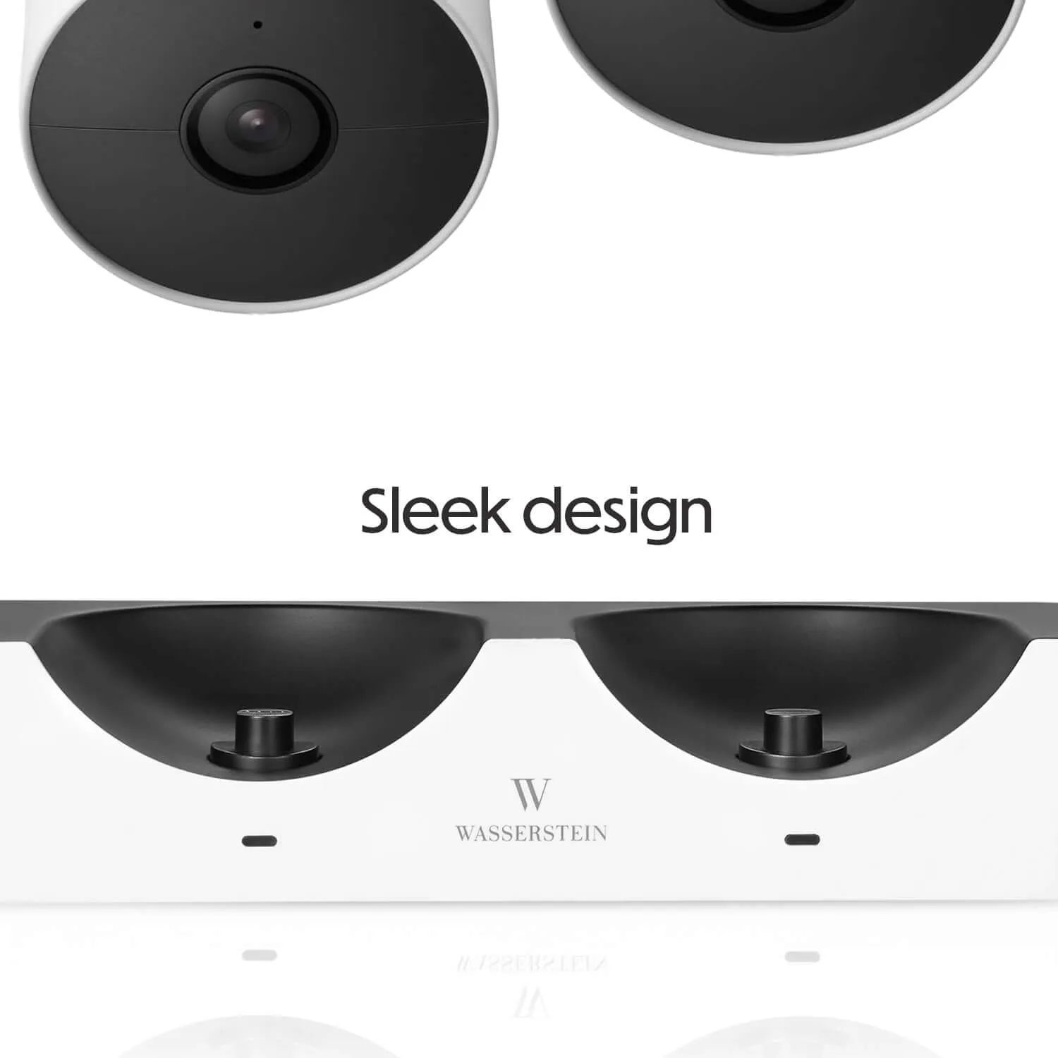 Wasserstein Charging Station for Google Nest Cam (battery) | Made for Google | Dual Charging Slots