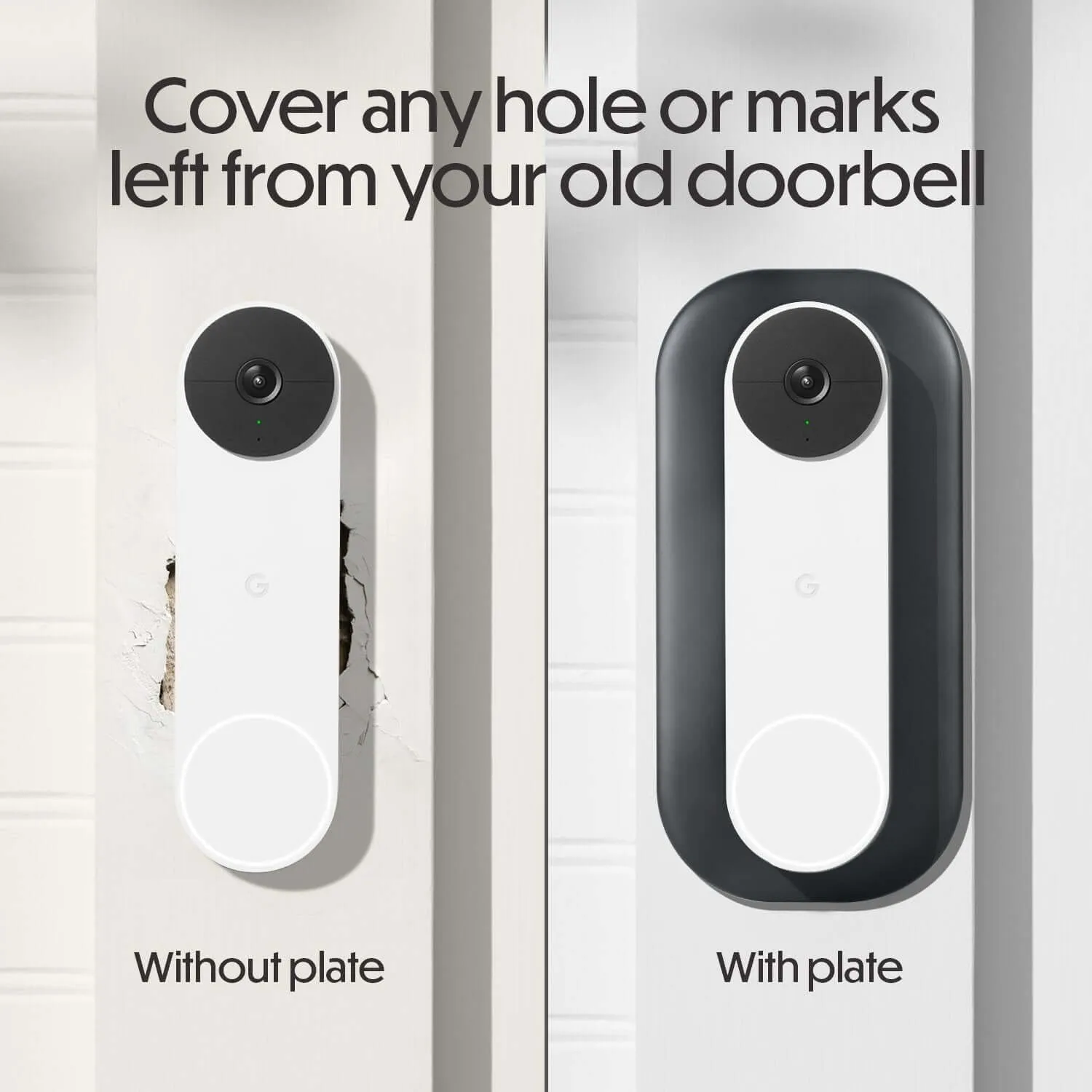 Wasserstein Wall Plate for Google Nest Doorbell (Battery) | Made for Google