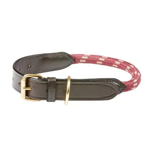 Weatherbeeta Rope Leather Dog Collar