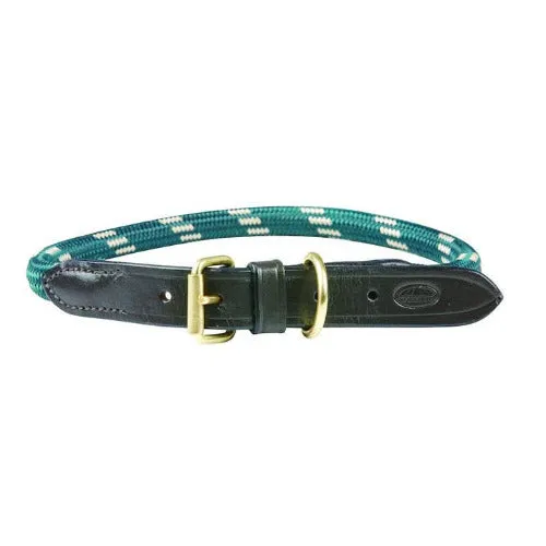 Weatherbeeta Rope Leather Dog Collar